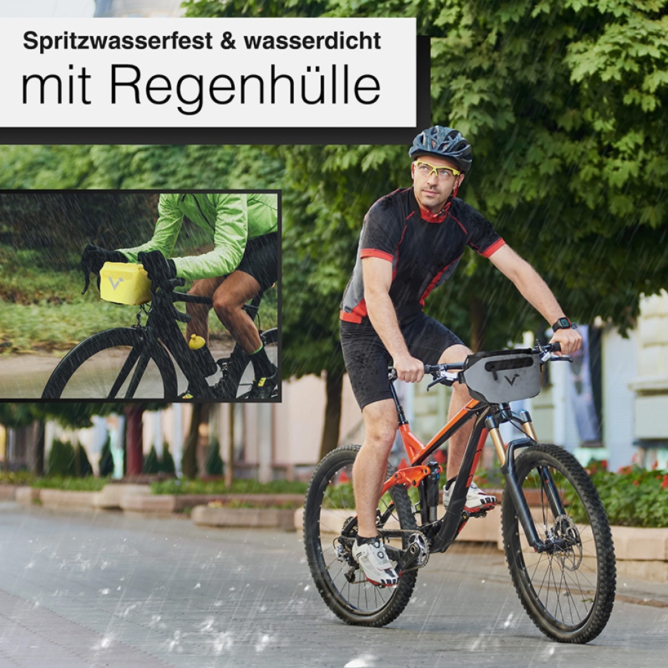 Valkental 3in1 City Bag - Multifunktionale & reflektierende Lenkertasche