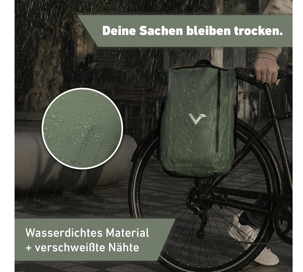 Valkental UrbanX - Fahrradtasche & Rucksack kombiniert