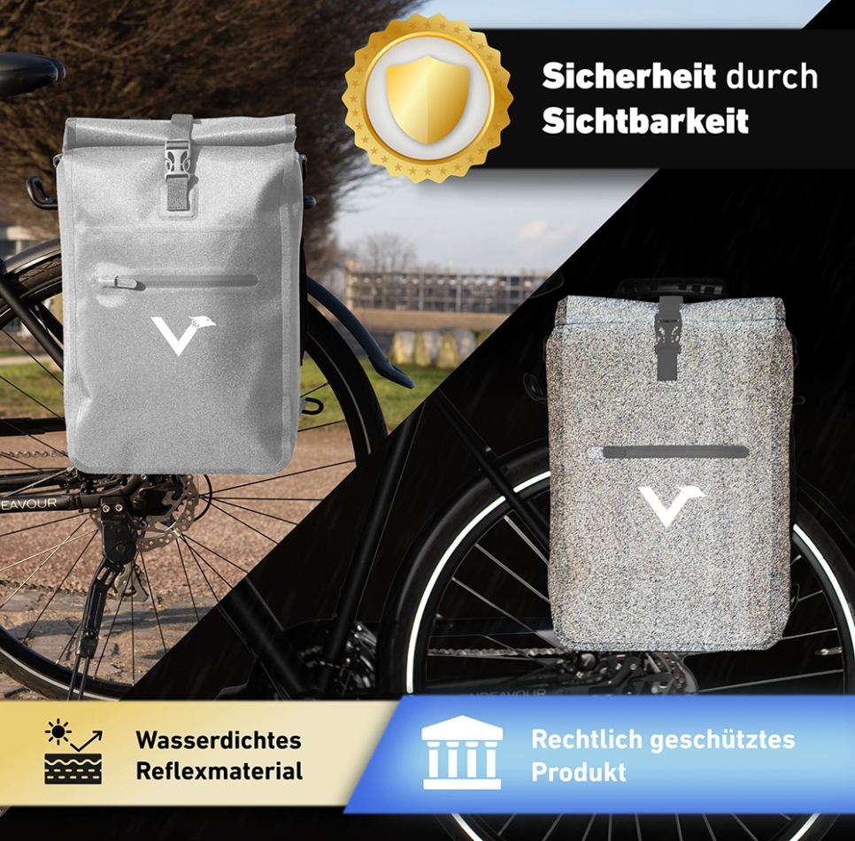 Valkental ValkOne 3in1 Fahrradtasche, Rucksack & Umhängetasche