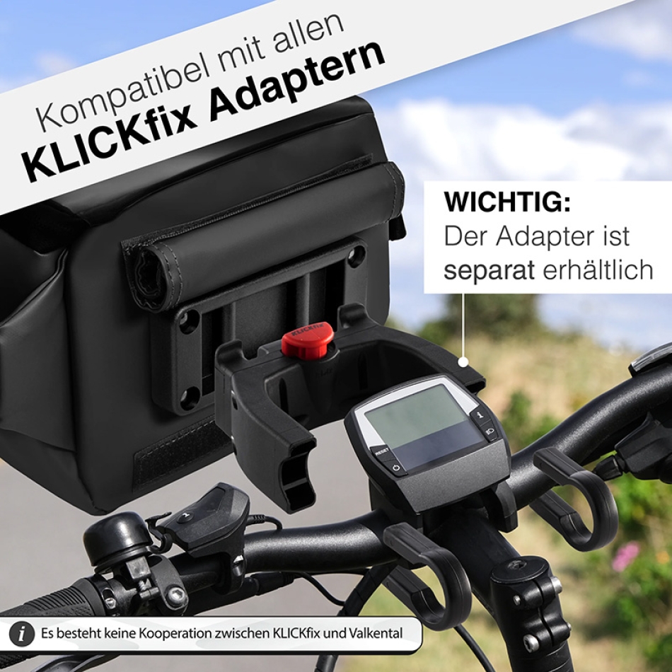 Valkental 3in1 City Bag - Multifunktionale & reflektierende Lenkertasche