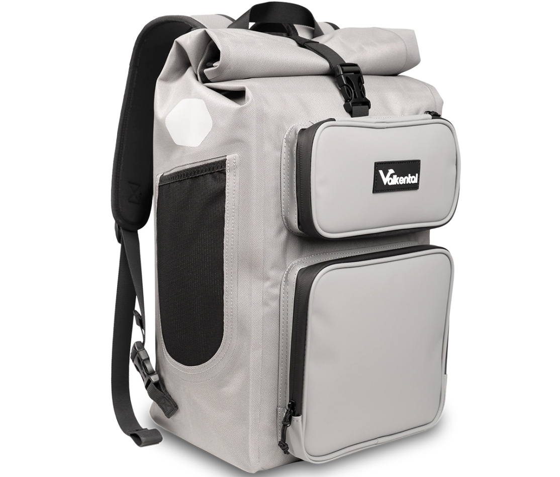 Valkental UrbanX grau - Fahrradtasche & Rucksack kombiniert