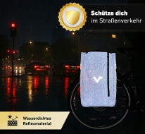 Mobile Preview: Valkental UrbanX grau - Fahrradtasche & Rucksack kombiniert