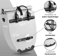 Mobile Preview: Valkental ValkBasic 28L - große & wasserdichte Gepäckträgertasche